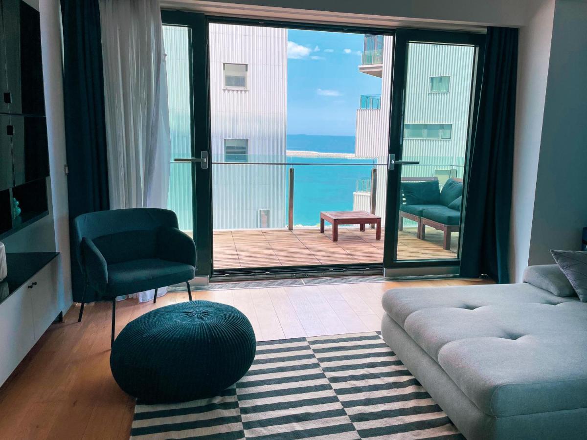 Beachfront Designer Apt, 100 Sqm, 2-bath, Huge Terrace On The Sea Shore Apartment *